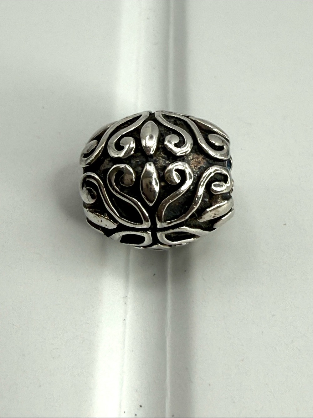 Authentic CHAMILIA  Sterling Silver FLORAL Bead Charm RETIRED